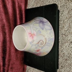 Rare *YANKEE CANDLE* Pink BEACH FLOWERS Summer JAR SHADE TOPPER 2012